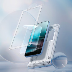 Verre hybride sur Samsung Galaxy S25 + Elite Shield EZ Fit - Transparent