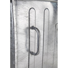 Metal container for waste rubbish ash refractory 1100l EU