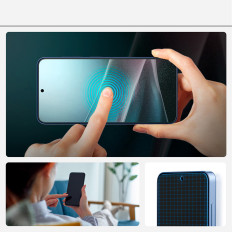Vidro híbrido em Samsung Galaxy S25 + Elite Shield EZ Fit - Transparente