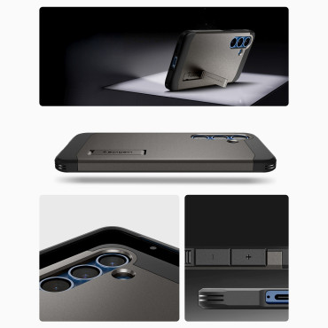 Κάλυψη θήκης για το Samsung Galaxy S25 + σκληρή θωράκιση Magsafe - γκρι