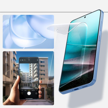 Verre hybride sur Samsung Galaxy S25 + Elite Shield EZ Fit - Transparent