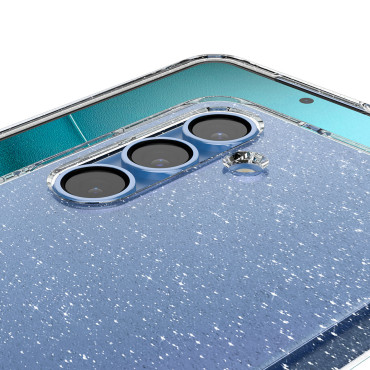 Case voor Samsung Galaxy S25 Liquid Crystal - glinsterende transparante