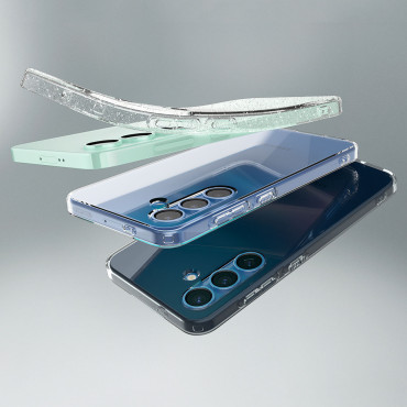 Samsung Galaxy S25 folyadékkristály - fekete átlátszó