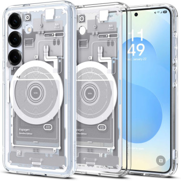 Case voor Samsung Galaxy S25 Zero One Ultra Hybrid Mag - White