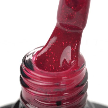 OCHO NAILS Hybrid nail polish red 206 -5 g — close-up of the surface
