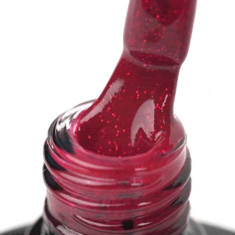 OCHO NAILS Hybrid Nagellack Rot 206 - 5 g — Detailaufnahme Oberfläche