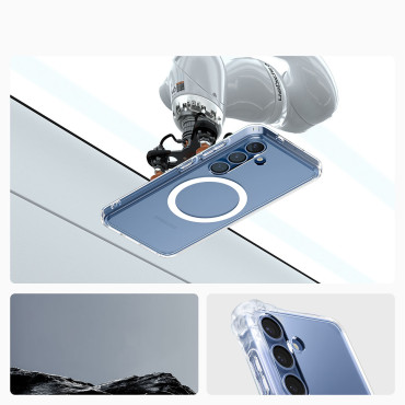 Tapaus Samsung Galaxy S25 Ultra Hybrid Mag - läpinäkyvä