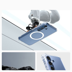 Tapaus Samsung Galaxy S25 Ultra Hybrid Mag - läpinäkyvä