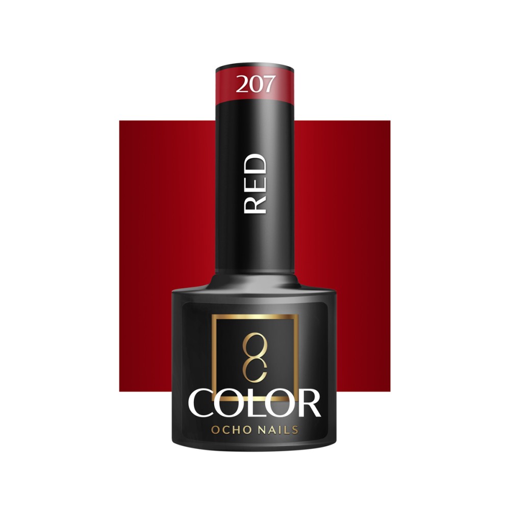 OCHO NAILS Smalto Ibrido Rosso 207 - 5 g — vista frontale