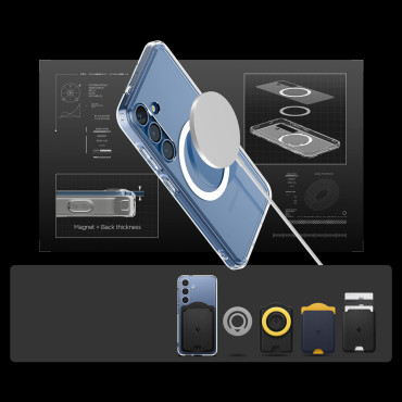 Θήκη για το Samsung Galaxy S25 Ultra Hybrid MAG - διαφανές