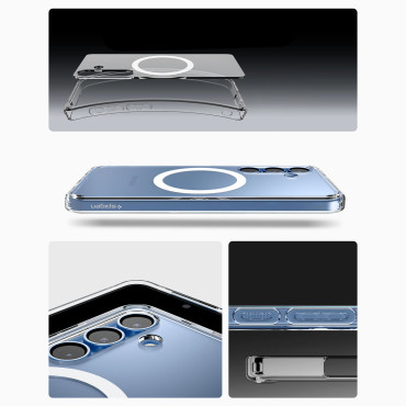 Tapaus Samsung Galaxy S25 Ultra Hybrid Mag - läpinäkyvä