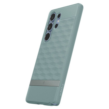 The case for the Samsung Galaxy S25 Ultra Caseology Parallax Mag MagSafe is green