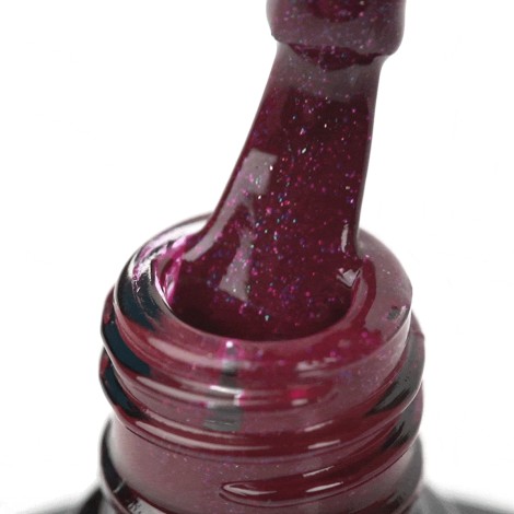 OCHO NAILS Hybridný lak na nechty červený 209 - 5 g — detail povrchu