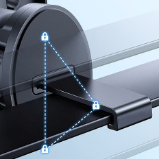 Autohouder voor een geruite telefoon - zwart