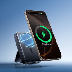 Powerbank 10000mAh 22.5w QI2 JR-PBM11 Magsafe med Stand - Sort