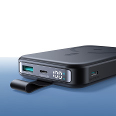PowerBank 10000Mah 22.5W qi2 jr-pbm11 magsafe s stojalo - črna