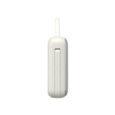 Powerbank 10000mAh 22.5w med indbyggede USB-C Lynkabler - Hvid