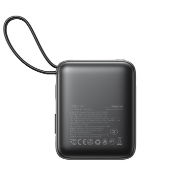 Powerbank 10000mAh 22.5W con cavi fightning USB-C integrati - Nero