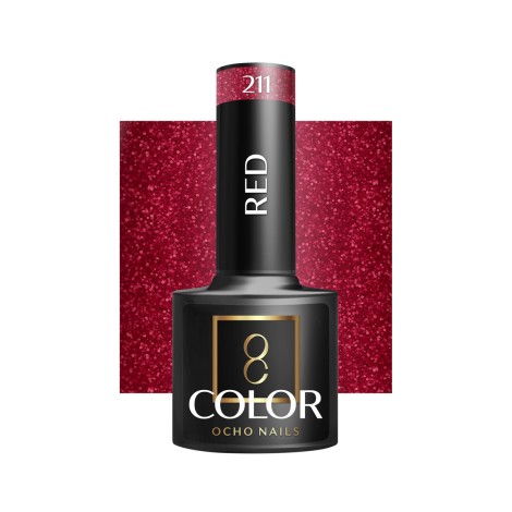 OCHO NAILS Hybrid nail polish red 211 -5 g — front view