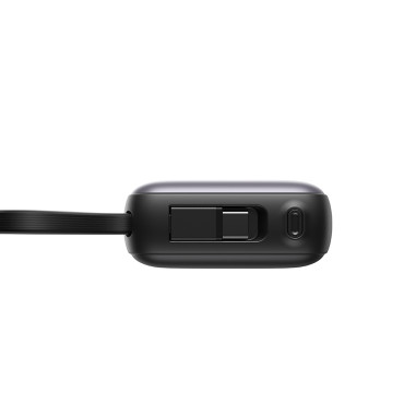 PowerBank 10000MAH 22,5 W s vstavanými bleskovými káblami USB-C - čierna