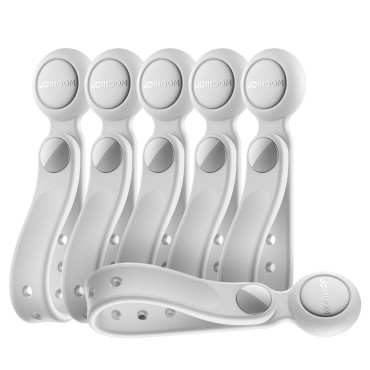 Headband de silicone com ímã branco - 6 pcs definido.