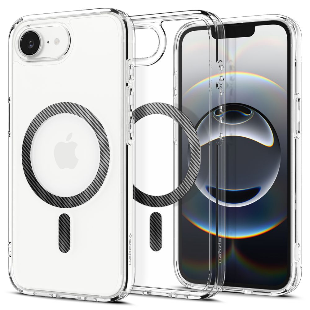 Fallfall på iPhone 16E Carbon Fiber Ultra Hybrid Magsafe - transparent