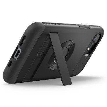 Caso del caso en iPhone 16e Armadura Slim Magsafe - Negro