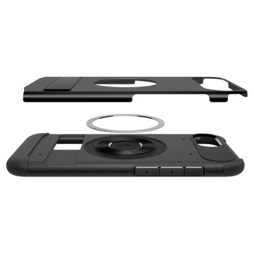 Caso del caso en iPhone 16e Armadura Slim Magsafe - Negro