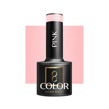 OCHO NAILS Hybrid nagellack rosa 302 – 5 g — framsida