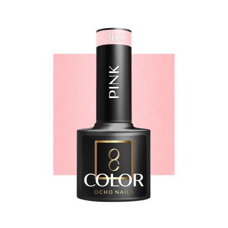 OCHO NAILS hibrid körömlakk pink 302 – 5 g — elölnézet
