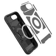 Caso del caso en iPhone 16e Armadura Slim Magsafe - Negro