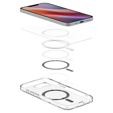 Slučaj kućišta na iPhone 16e karbonske vlakna ultra hibrid magsafe - transparentan
