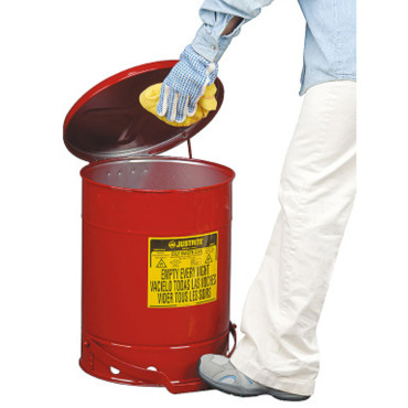 Cesta para panos de limpeza inflamáveis e oleados - FM / ul. 53l