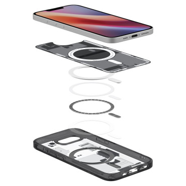 Case Case op iPhone 16e Zero One Ultra Hybrid Magsafe - Zwart