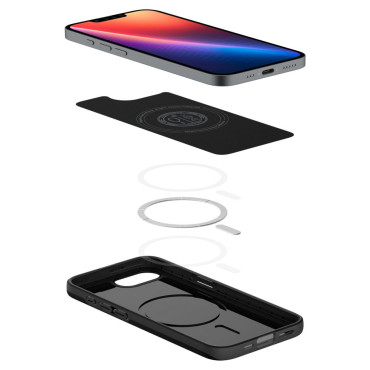 Caso de caso no iPhone 16e fino fit mag - preto