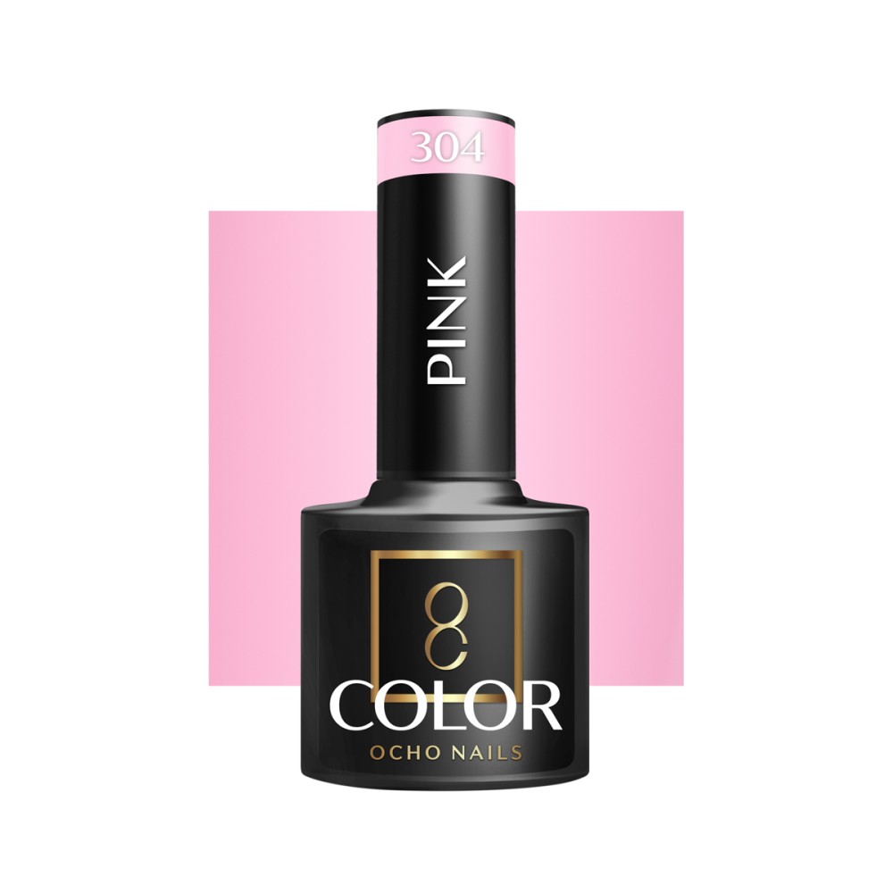 OCHO NAILS Hibrid körömlakk pink 304 - 5 g — elölnézet