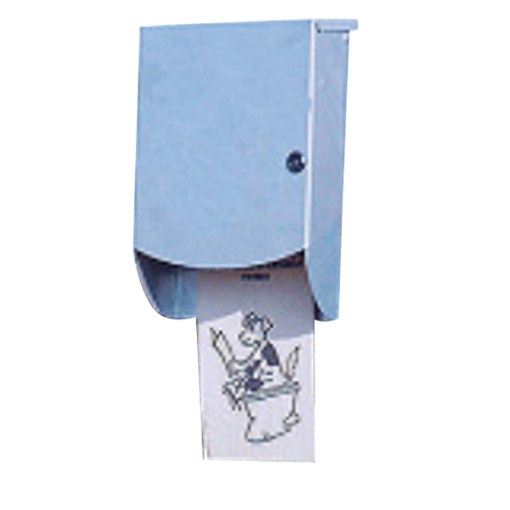 Dispenserbricka på papperspåsar på en hund som köpts Dispenserbricka på papperspåsar på en hund som köpts