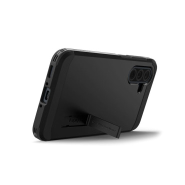 Cubierta de casos para Samsung Galaxy A36 5G con alfombra de armadura dura - Negro