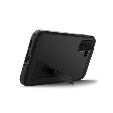 Cubierta de casos para Samsung Galaxy A36 5G con alfombra de armadura dura - Negro