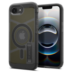 Halt Case no iPhone 16e com armadura resistente magsafe - cinza transparente