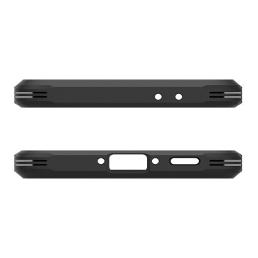 Cubierta de casos para Samsung Galaxy A36 5G con alfombra de armadura dura - Negro