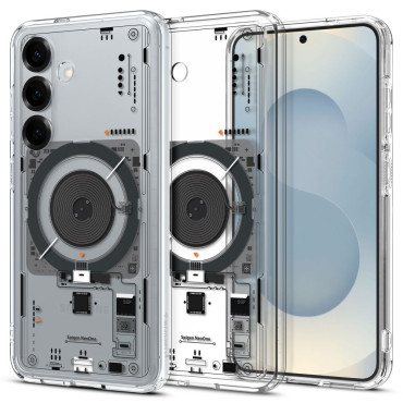 Case Case op Samsung Galaxy S25 Neo Eén Ultra Hybrid Mag - Transparant