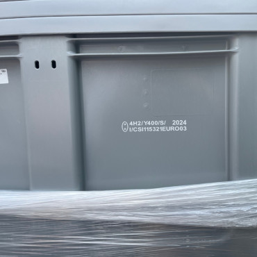 Recipiente de caixa de criminalizador 610L com paleta e capa 120x100x76 cm un ar