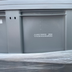 Recipiente de caixa de criminalizador 610L com paleta e capa 120x100x76 cm un ar