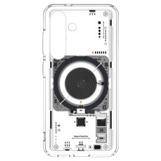 Case Case op Samsung Galaxy S25 Neo Eén Ultra Hybrid Mag - Transparant