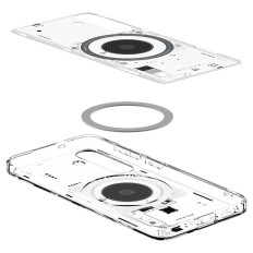 Case Case op Samsung Galaxy S25 Neo Eén Ultra Hybrid Mag - Transparant