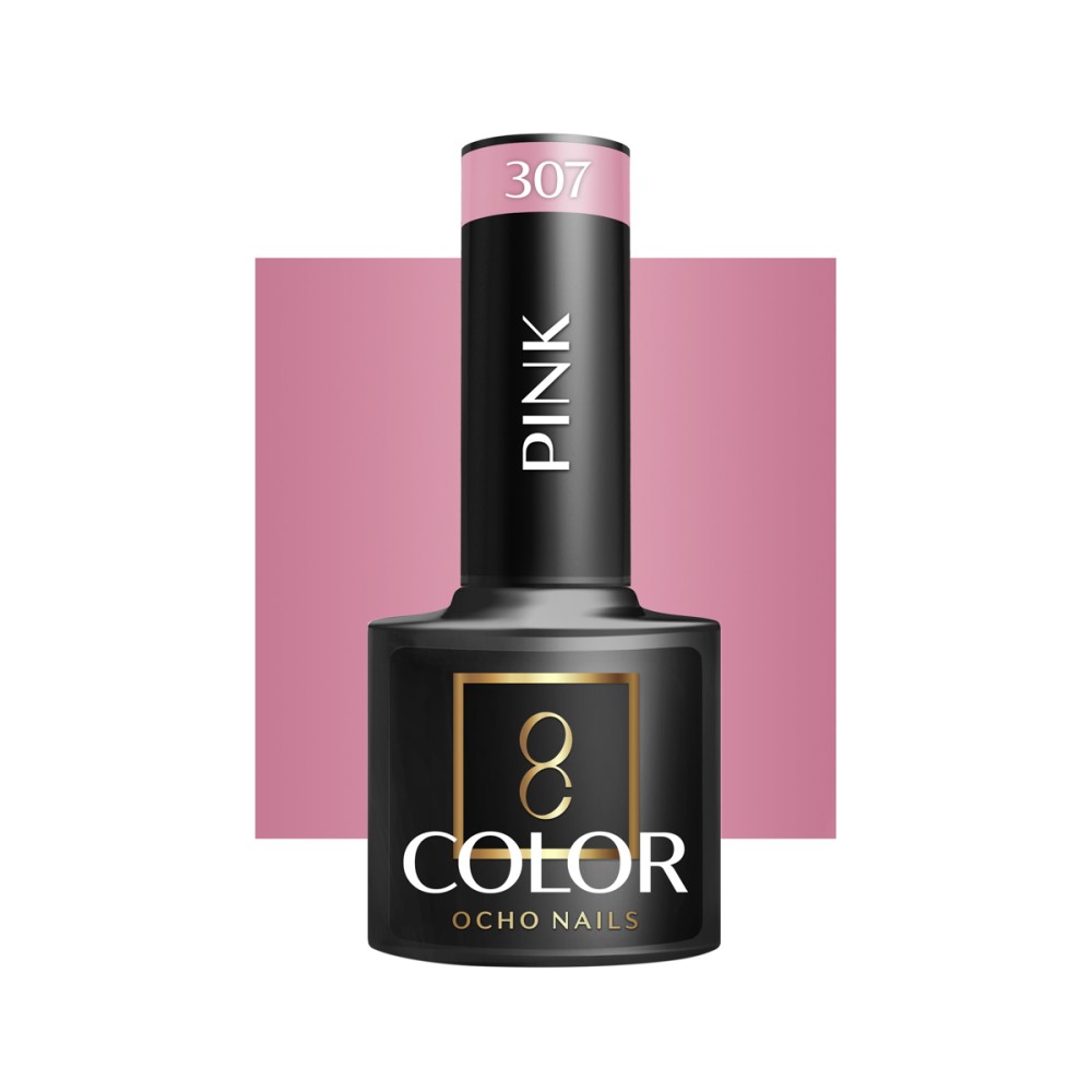 OCHO NAILS Hybrid lak na nechty ružový 307 - 5 g — pohľad spredu