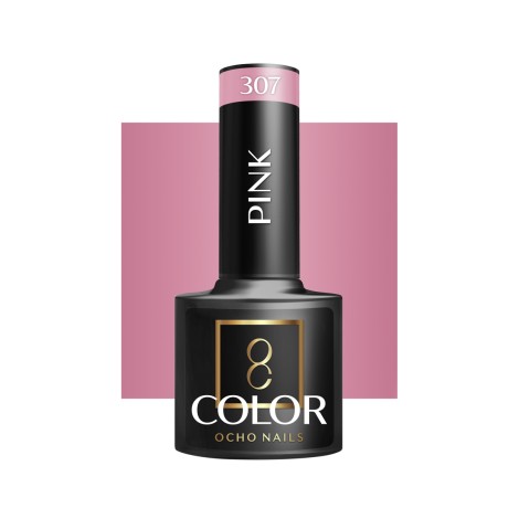 OCHO NAILS Hybrid lak na nechty ružový 307 - 5 g — pohľad spredu