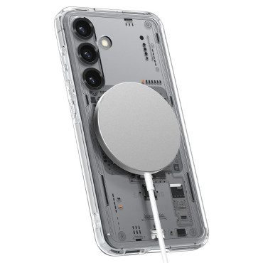 Case Case op Samsung Galaxy S25 Neo Eén Ultra Hybrid Mag - Transparant