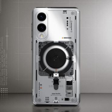 Samsung Galaxy S25 Edge Case avec Imprimé ultra hybride Mag avec Magsafe - Transparent